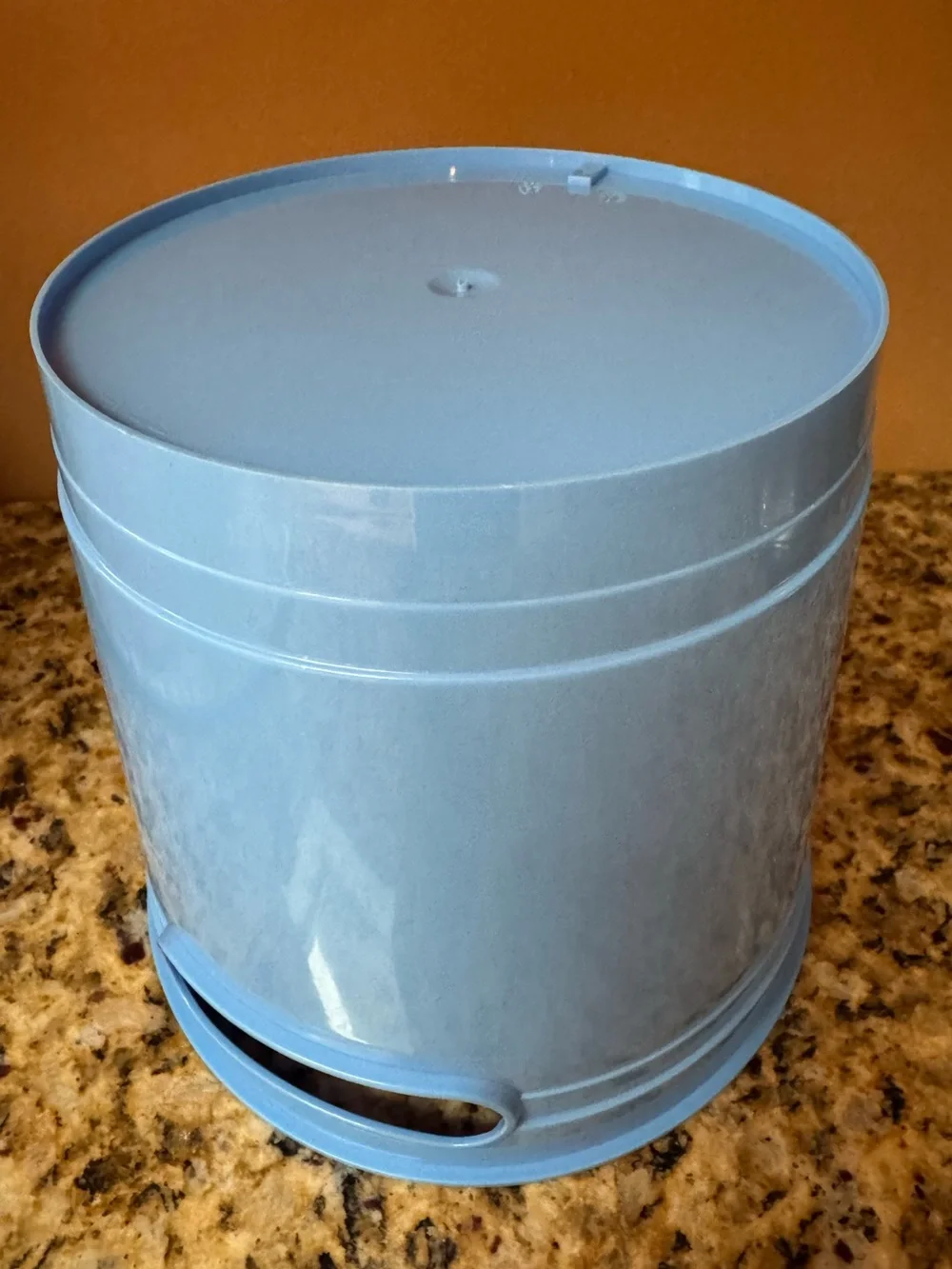 High Noon Plastic Blue Ice Bucket with Yellow Logo